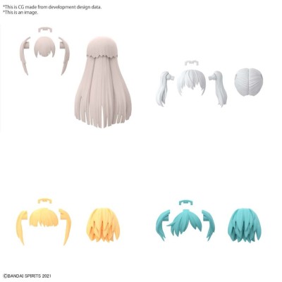 30MS OPTION HAIR STYLE PARTS SET PER MODEL KIT BANDAI