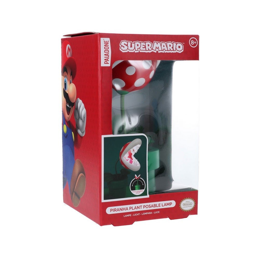 SUPERMARIO PIRANHA PLANT POSABLE LAMP LAMPADA POSABILE PALADONE PRODUCTS