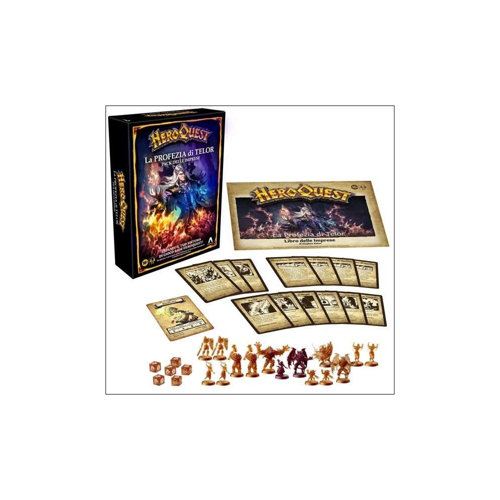 HASBRO HEROQUEST ESPANSIONE LA PROFEZIA DI TELOR GIOCO DA TAVOLO IN ITALIANO