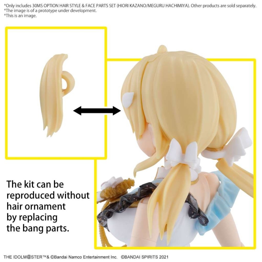 30MS OPTION HAIR STYLE AND FACE PARTS SET PER MODEL KIT BANDAI