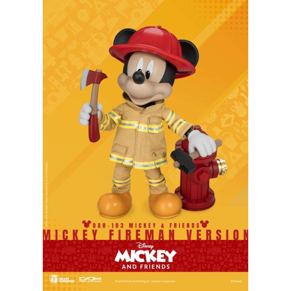 DISNEY MICKEY AND FRIENDS FIREMAN DAH-103 ACTION FIGURE BEAST KINGDOM