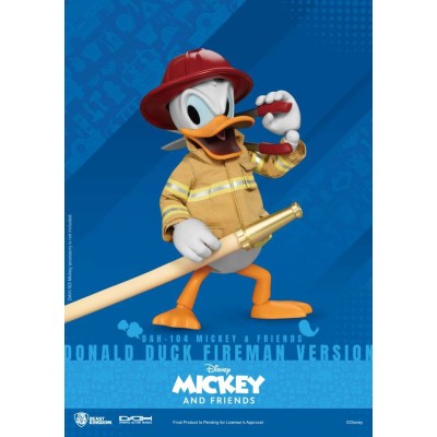 DISNEY MICKEY AND FRIENDS DONALD DUCK FIREMAN DAH-104 ACTION FIGURE BEAST KINGDOM