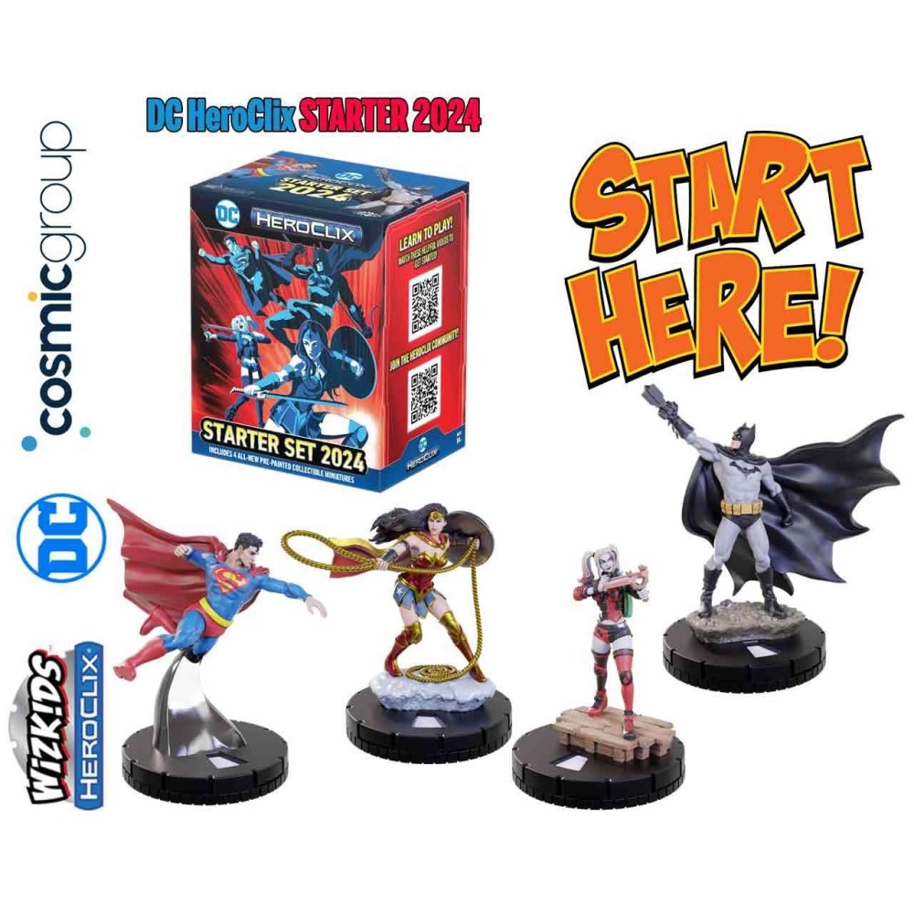 DC COMICS HEROCLIX STARTER SET 2024 WIZKIDS