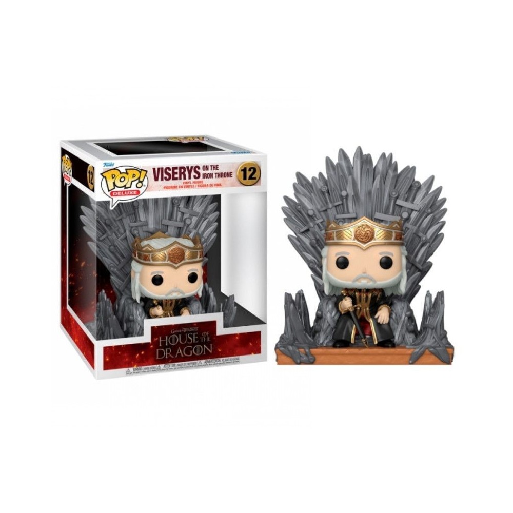 FUNKO FUNKO POP! HOUSE OF THE DRAGON VISERYS ON THE IRON THRONE DELUXE BOBBLE HEAD KNOCKER FIGURE