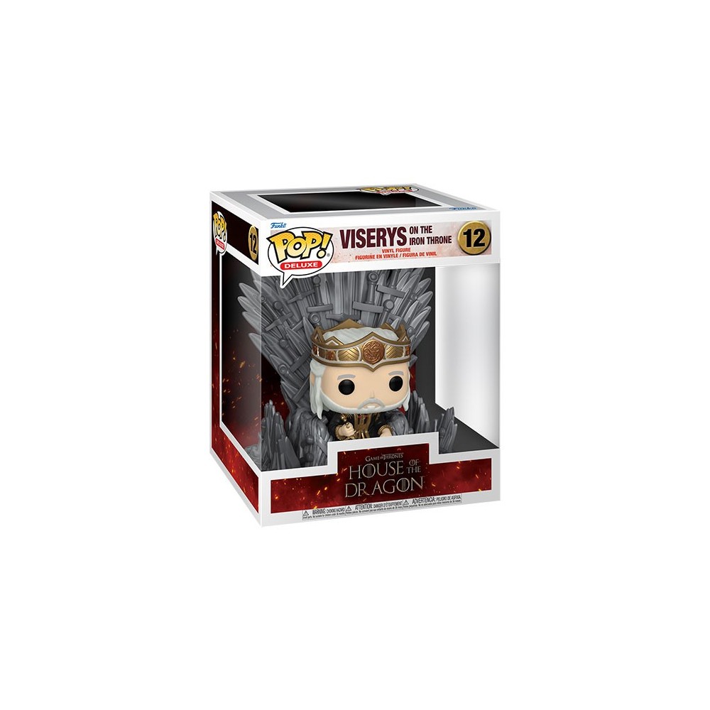 FUNKO FUNKO POP! HOUSE OF THE DRAGON VISERYS ON THE IRON THRONE DELUXE BOBBLE HEAD KNOCKER FIGURE