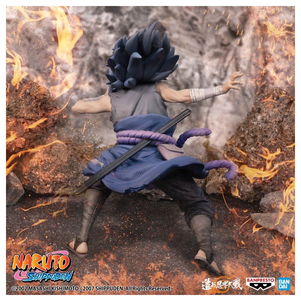 BANPRESTO NARUTO SHIPPUDEN COLOSSEUM - UCHIHA SASUKE STATUE FIGURE