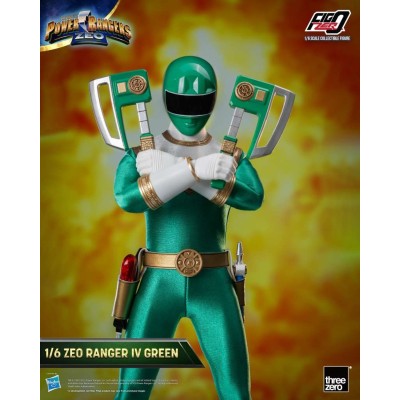 THREEZERO POWER RANGERS ZEO RANGER IV GREEN 30CM ACTION FIGURE