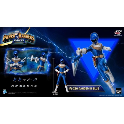 POWER RANGERS ZEO RANGER III BLUE 30CM ACTION FIGURE THREEZERO