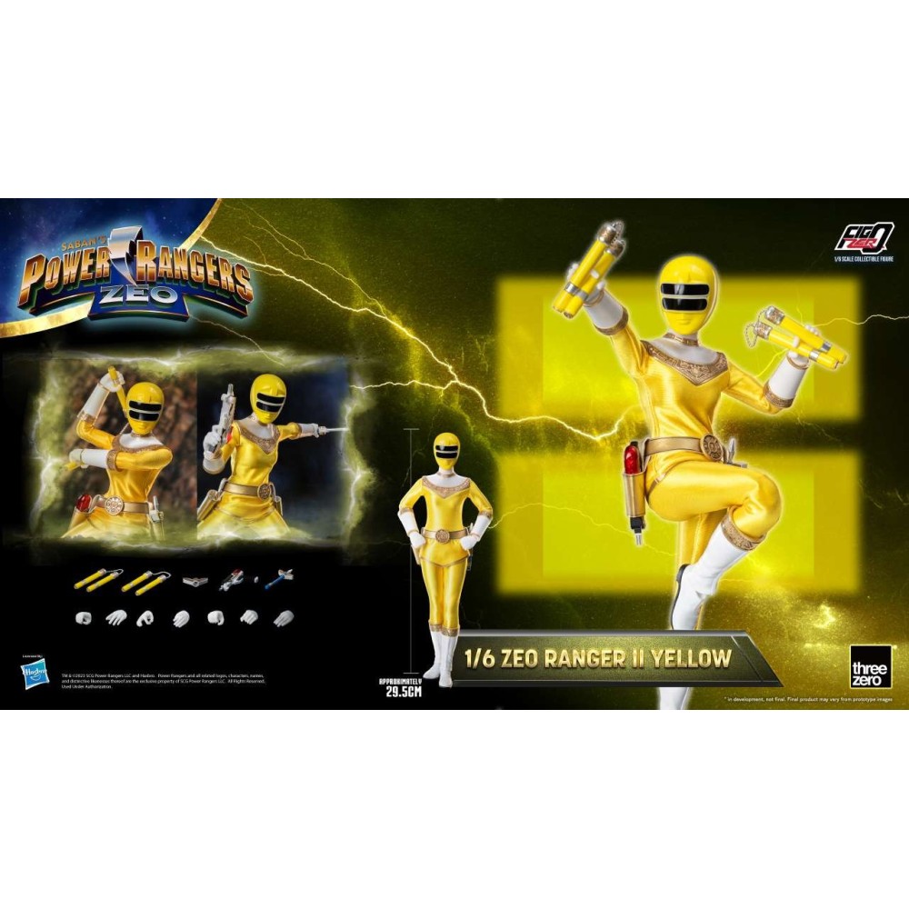 POWER RANGERS ZEO RANGER II YELLOW 30CM ACTION FIGURE THREEZERO