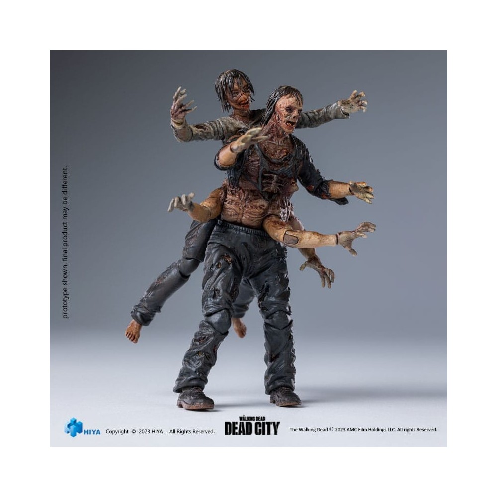 THE WALKING DEAD EXQUISITE WALKER KING DEAD CITY ACTION FIGURE HIYA TOYS