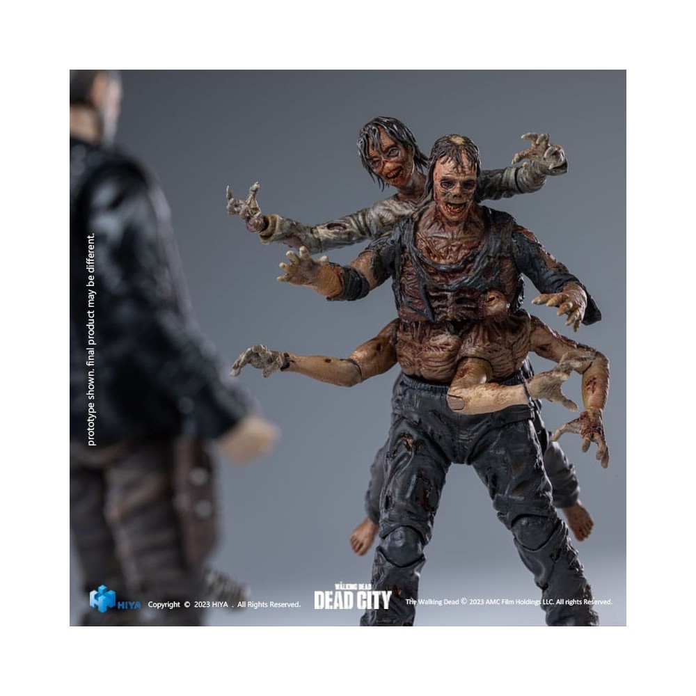 THE WALKING DEAD EXQUISITE WALKER KING DEAD CITY ACTION FIGURE HIYA TOYS