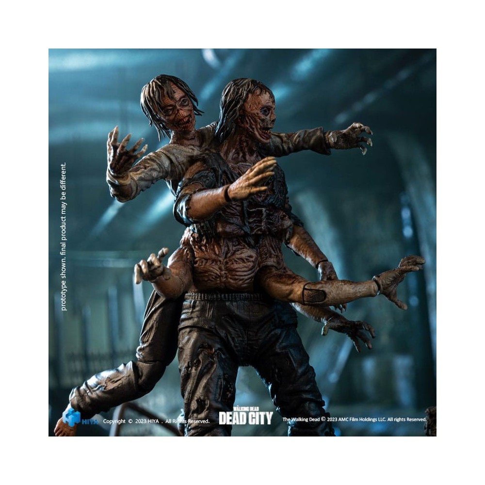 THE WALKING DEAD EXQUISITE WALKER KING DEAD CITY ACTION FIGURE HIYA TOYS