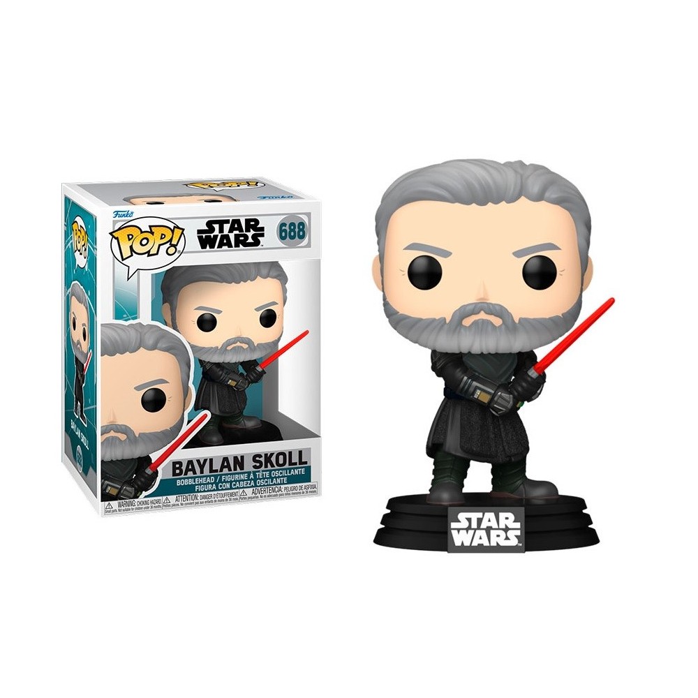 FUNKO FUNKO POP! STAR WARS AHSOKA - BAYLAN SKOLL BOBBLE HEAD KNOCKER FIGURE