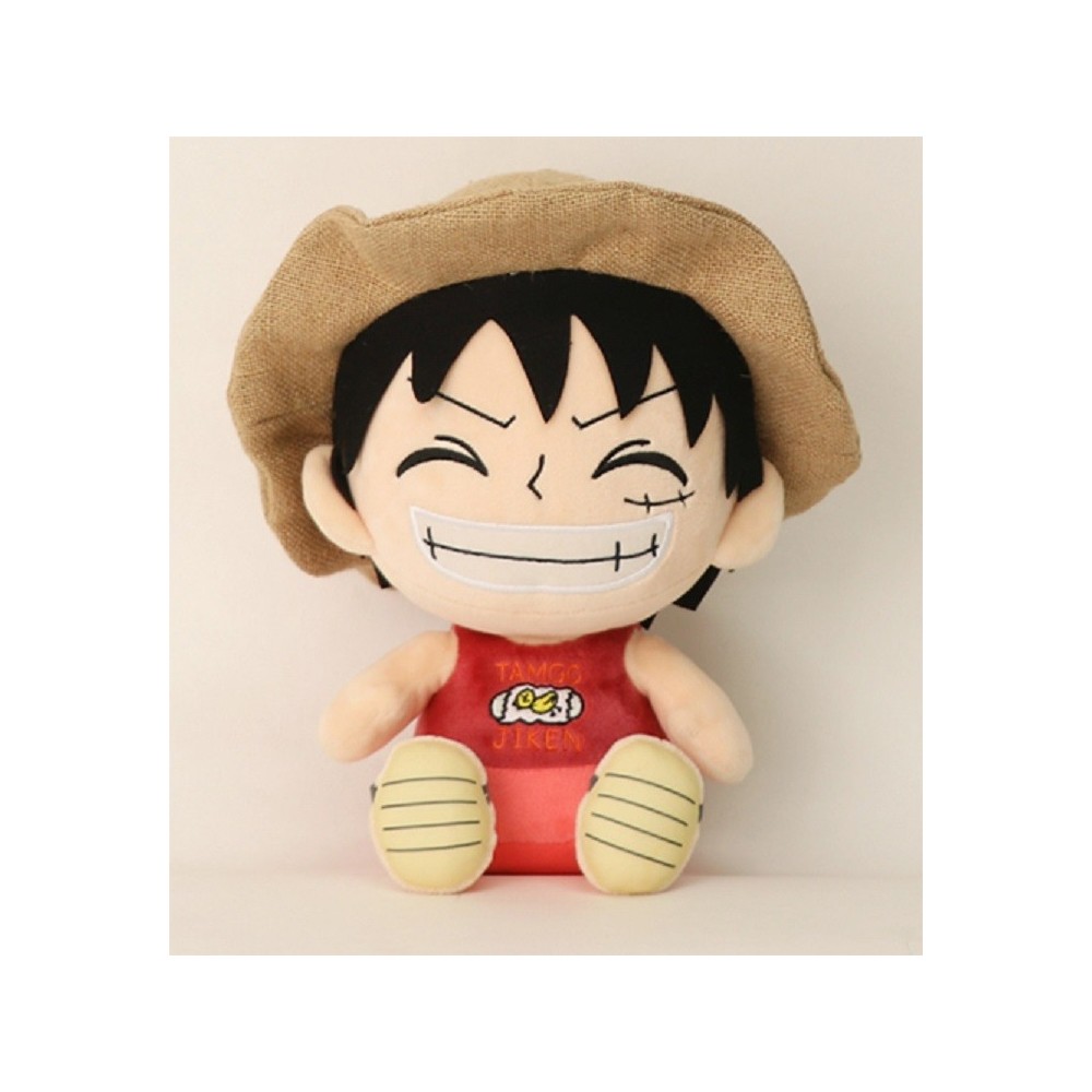 ONE PIECE LUFFY TAMGO JIKEN 25CM PELUCHE FIGURE SAKAMI MERCHANDISE