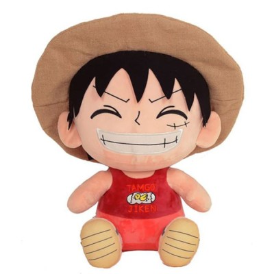 ONE PIECE LUFFY TAMGO JIKEN 25CM PELUCHE FIGURE SAKAMI MERCHANDISE