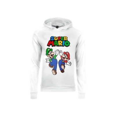 HOODIE NINTENDO SUPER MARIO LUIGI AND MARIO WHITE