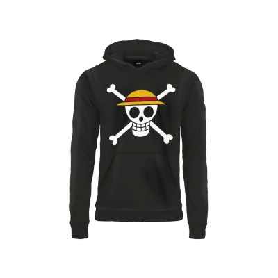 FELPA HOODIE ONE PIECE LOGO NERA UNEKORN