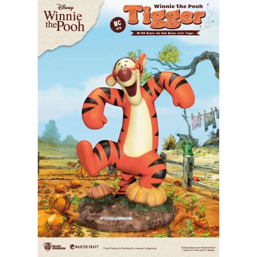 WINNIE THE POOH MASTER CRAFT TIGGER STATUA 40CM RESIN FIGURE BEAST KINGDOM