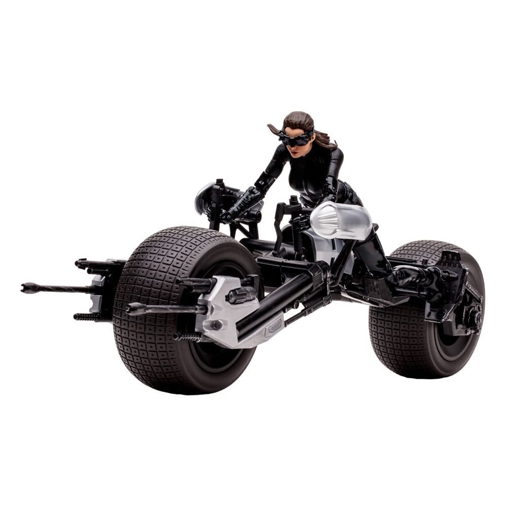 MC FARLANE DC MULTIVERSE VEHICLE BATPOD WITH CATWOMAN ACTION FIGURE