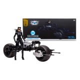 MC FARLANE DC MULTIVERSE VEHICLE BATPOD WITH CATWOMAN ACTION FIGURE