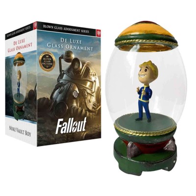 CENEGA FALLOUT NUKE VAULT BOY DELUXE GLASS ORNAMENT FIGURE