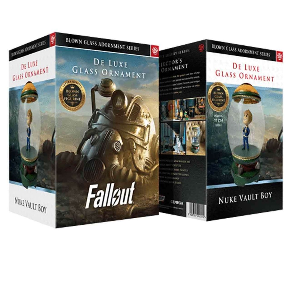 CENEGA FALLOUT NUKE VAULT BOY DELUXE GLASS ORNAMENT FIGURE