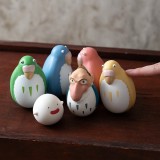 THE BOY AND THE HERON - BLUE AND GREEN PARAKEET 2-PACK ROLYPOLY MINI FIGURES STUDIO GHIBLI