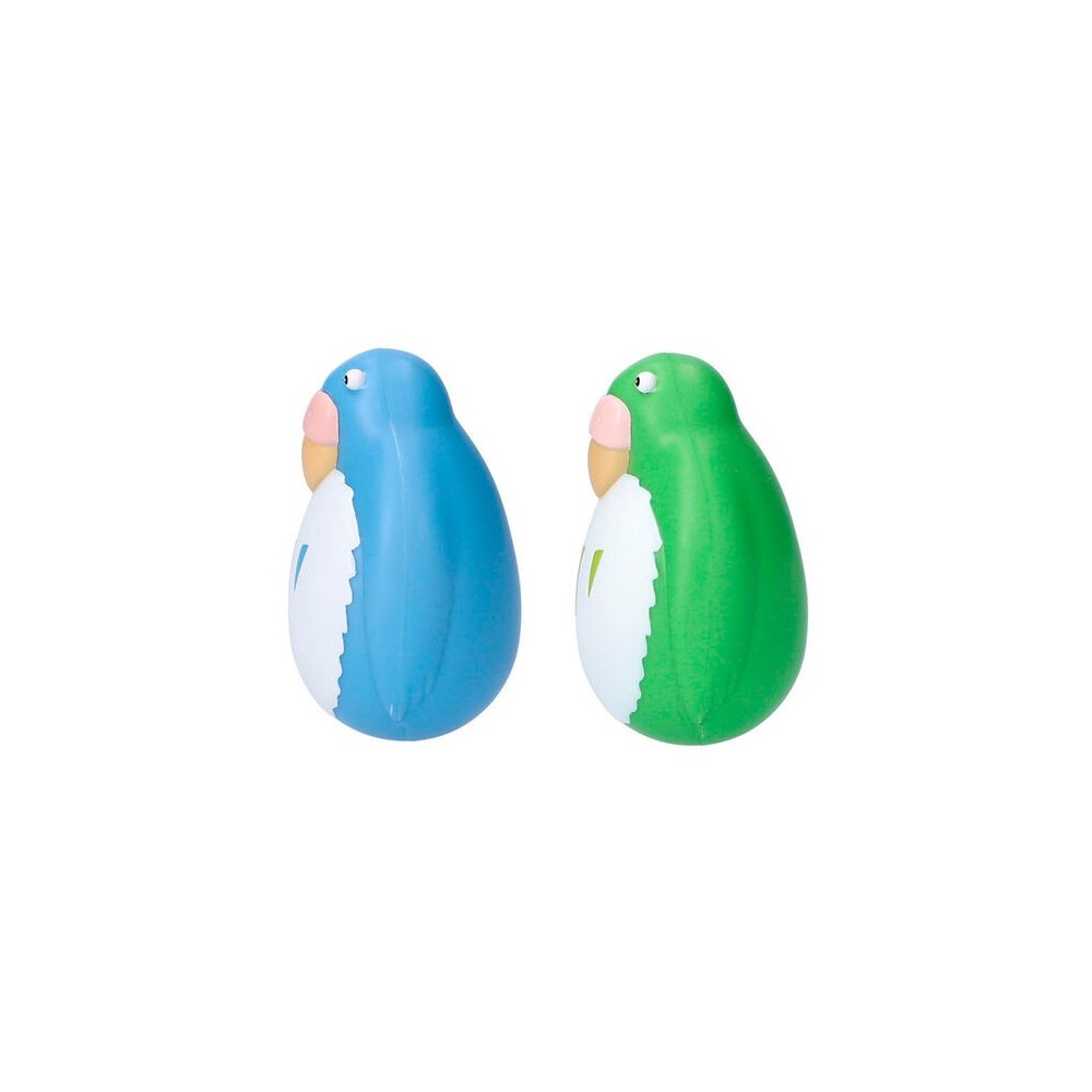 THE BOY AND THE HERON - BLUE AND GREEN PARAKEET 2-PACK ROLYPOLY MINI FIGURES STUDIO GHIBLI