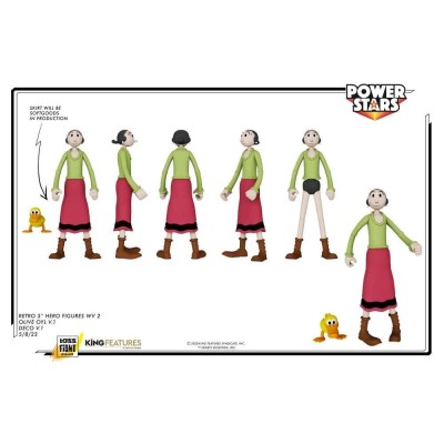 POPEYE POWER STARS OLIVE OYL ACTION FIGURE BOSS FIGHT STUDIO