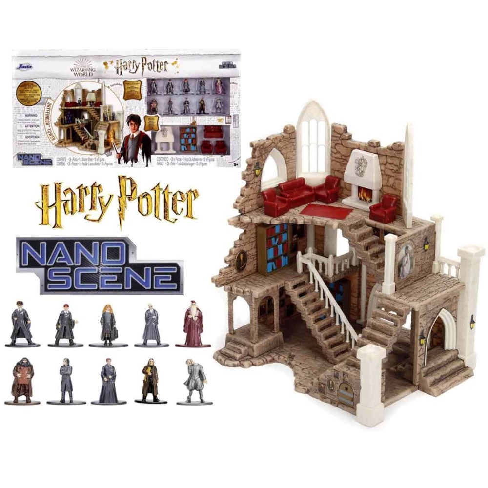 JADA TOYS HARRY POTTER NANO SCENE HOGWARTS SET DIORAMA 10X MINI METAL FIGURES