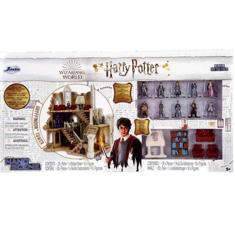 JADA TOYS HARRY POTTER NANO SCENE HOGWARTS SET DIORAMA 10X MINI METAL FIGURES