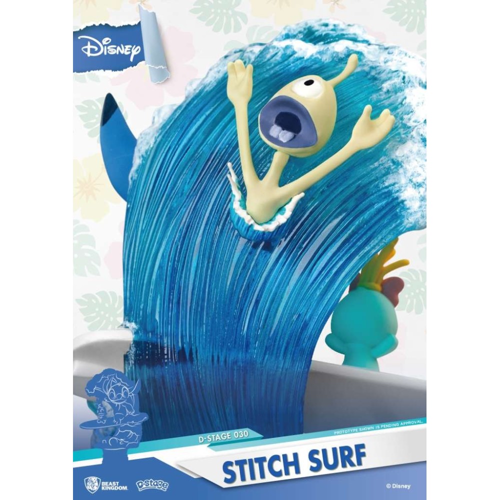 D-STAGE LILO AND STITCH DS-030 STITCH SURF STATUA FIGURE DIORAMA BEAST KINGDOM