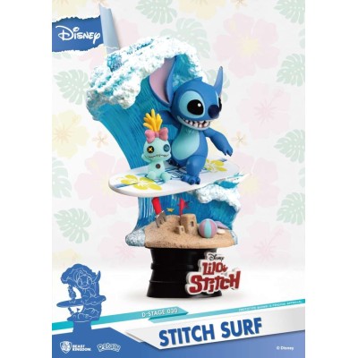 BEAST KINGDOM D-STAGE LILO AND STITCH DS-030 STITCH SURF STATUE FIGURE DIORAMA