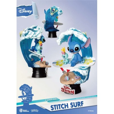 BEAST KINGDOM D-STAGE LILO AND STITCH DS-030 STITCH SURF STATUE FIGURE DIORAMA