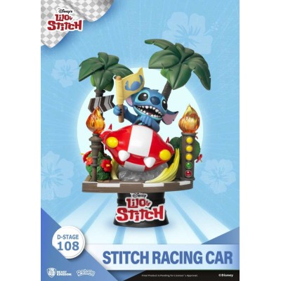 D-STAGE LILO AND STITCH DS-108 STITCH RACING CAR STATUA FIGURE DIORAMA BEAST KINGDOM