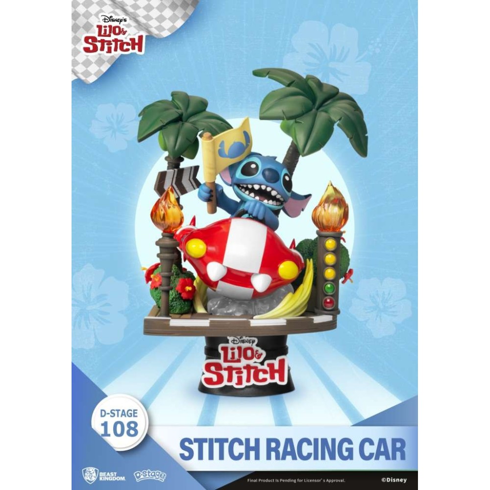 BEAST KINGDOM D-STAGE LILO AND STITCH DS-108 STITCH RACING CAR STATUE FIGURE DIORAMA