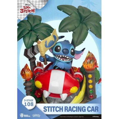 BEAST KINGDOM D-STAGE LILO AND STITCH DS-108 STITCH RACING CAR STATUE FIGURE DIORAMA