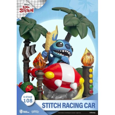 BEAST KINGDOM D-STAGE LILO AND STITCH DS-108 STITCH RACING CAR STATUE FIGURE DIORAMA