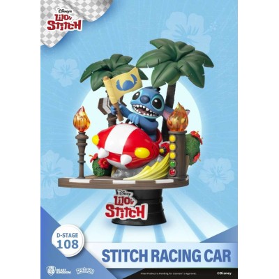 D-STAGE LILO AND STITCH DS-108 STITCH RACING CAR STATUA FIGURE DIORAMA BEAST KINGDOM