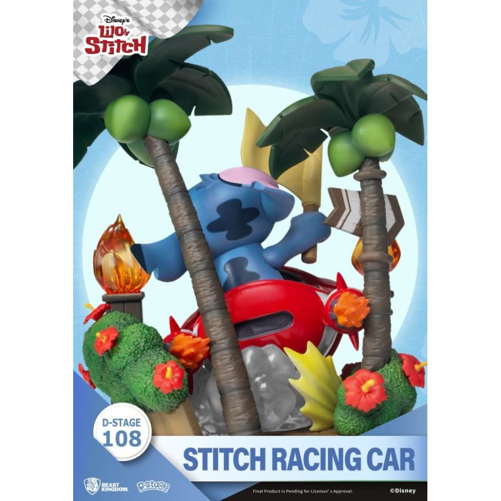 D-STAGE LILO AND STITCH DS-108 STITCH RACING CAR STATUA FIGURE DIORAMA BEAST KINGDOM