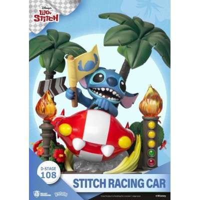 BEAST KINGDOM D-STAGE LILO AND STITCH DS-108 STITCH RACING CAR STATUE FIGURE DIORAMA