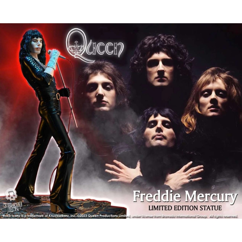 ROCK ICONZ QUEEN FREDDIE MERCURY SHEER HEART ATTACK STATUA FIGURE KNUCKLEBONZ