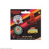 STRANGER THINGS SEASON 4 SET OF 4 PINS SPILLE IN METALLO CINEREPLICAS