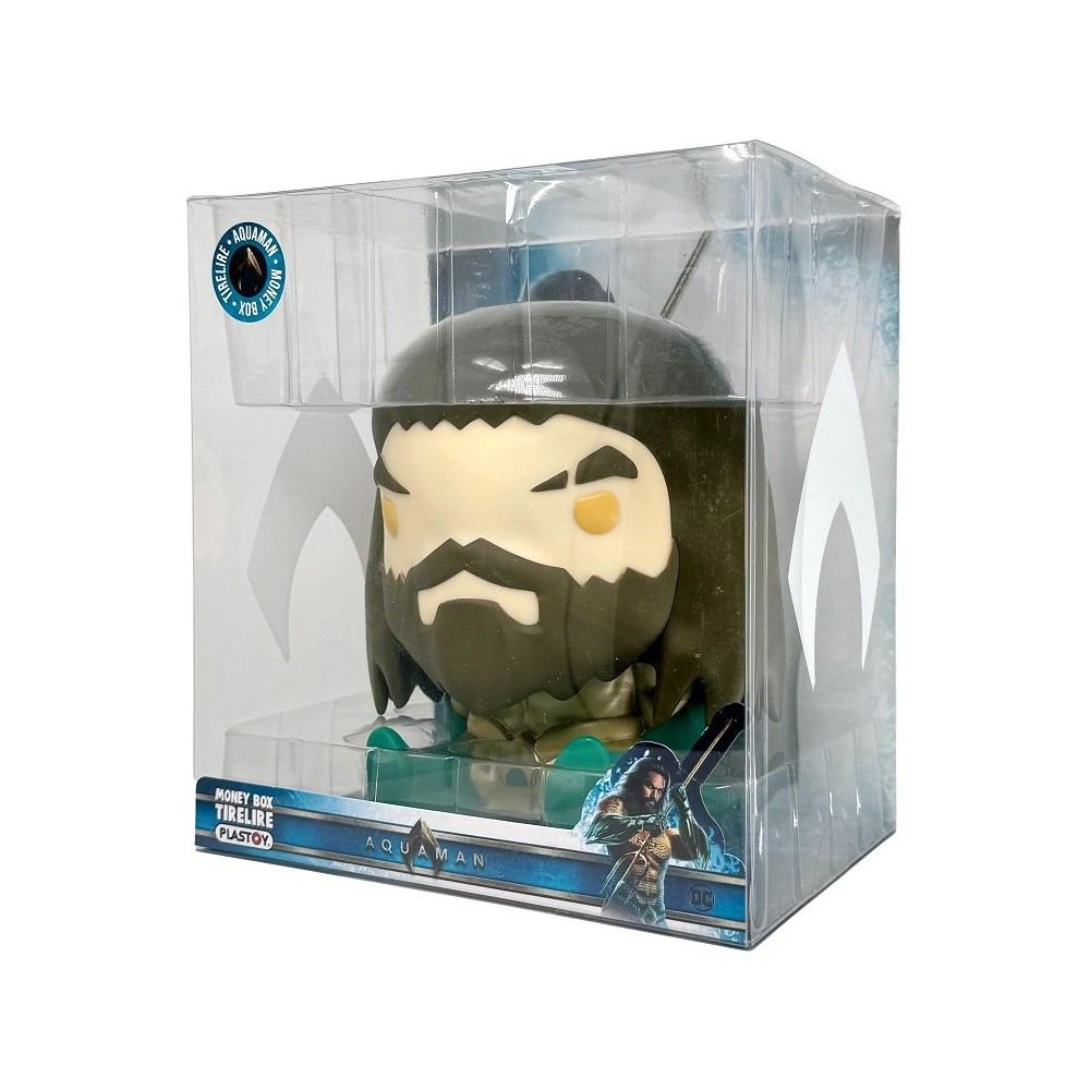 AQUAMAN CHIBI BANK SALVADANAIO FIGURE PLASTOY