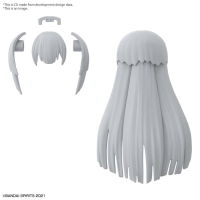 30MS OPTION HAIR STYLE PARTS SET 4 PER MODEL KIT BANDAI