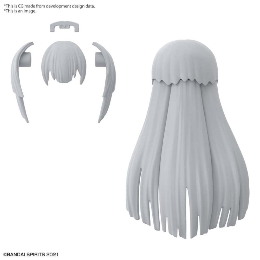 30MS OPTION HAIR STYLE PARTS SET 4 PER MODEL KIT BANDAI