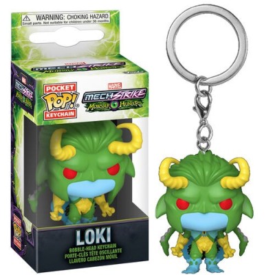 MARVEL MECHSTRIKE MONSTER HUNTERS POCKET POP! LOKI KEYCHAIN PORTACHIAVI FUNKO