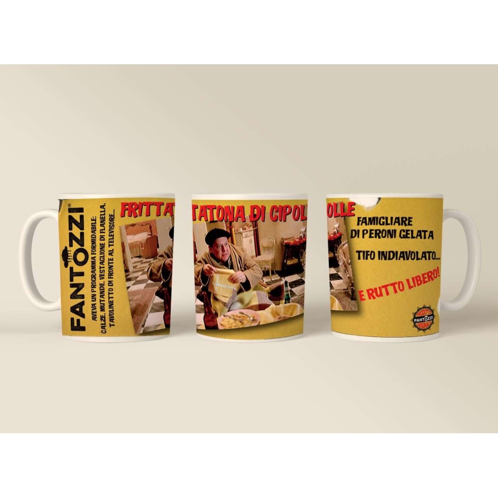 FANTOZZI FRITTATONA DI CIPOLLA TAZZA IN CERAMICA INFINITE STATUE