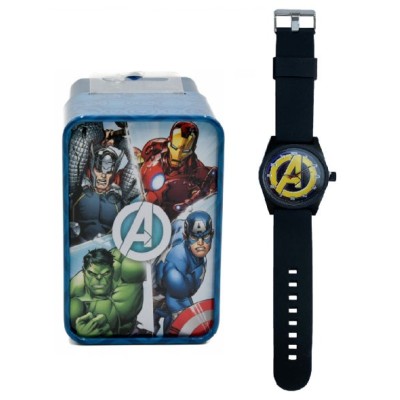 MARVEL AVENGERS LOGO OROLOGIO DA POLSO ANALOGICO ACCUTIME WATCH