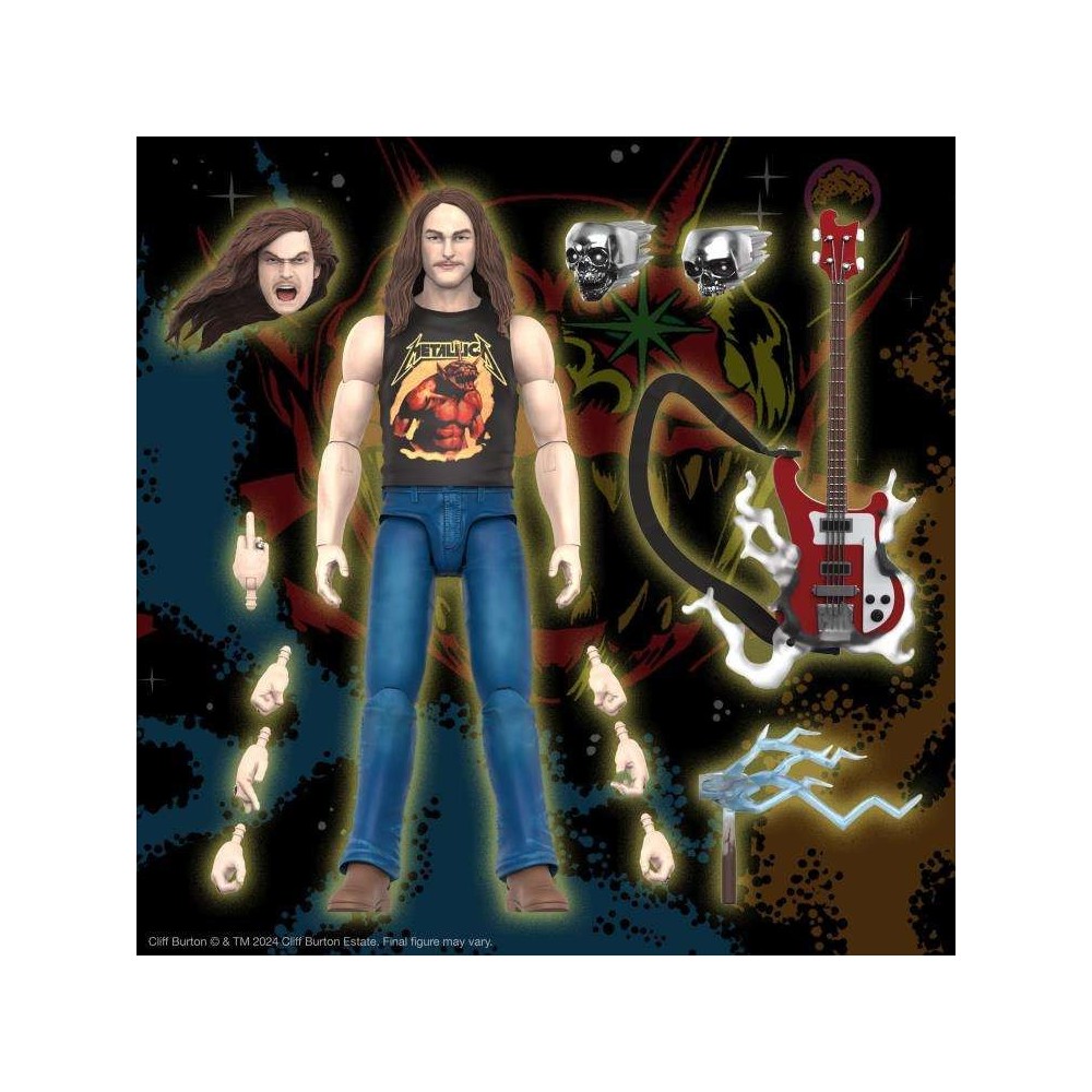 METALLICA ULTIMATES SUPERHERO POSTER CLIFF BURTON ACTION FIGURE SUPER7